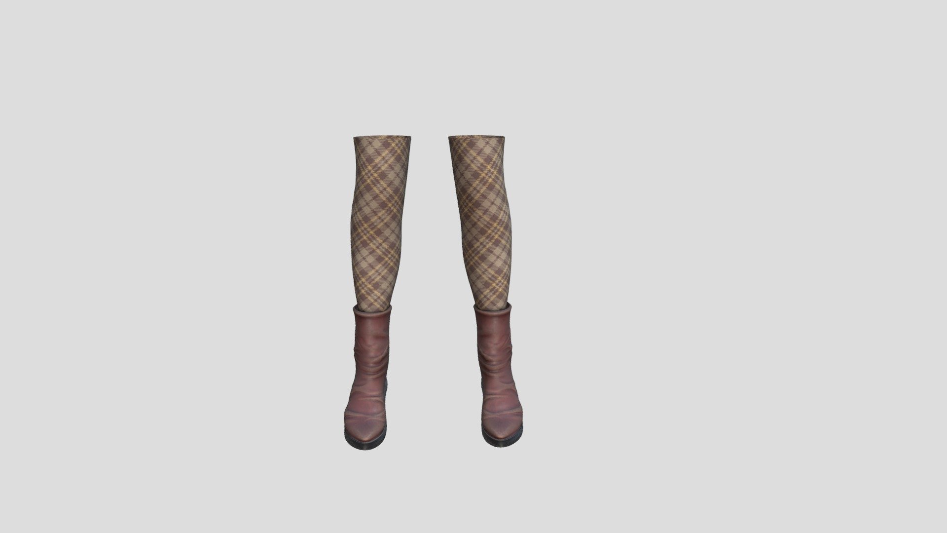 fbx fornido tacones medio tobillo cuadros calcetines botas comprar realeza gratis 3d modelo 3dia f5482a4 3D print model - Mito3D