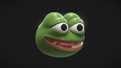 sent homme acheter royalties libre 3d modèle xaeon vert heureux meme grenouille culture tumblr l'Internet pepe grenouilles emoji emote 4chan pepethefrog 3d print model - Mito3D