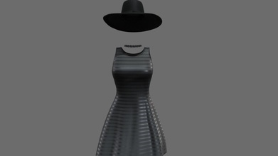 weiblich schwarz Leder ärmellos Mini Rock Kleid Kaufen Lizenzgebühren frei 3d Modell 3dia 273c729 3d print model - Mito3D