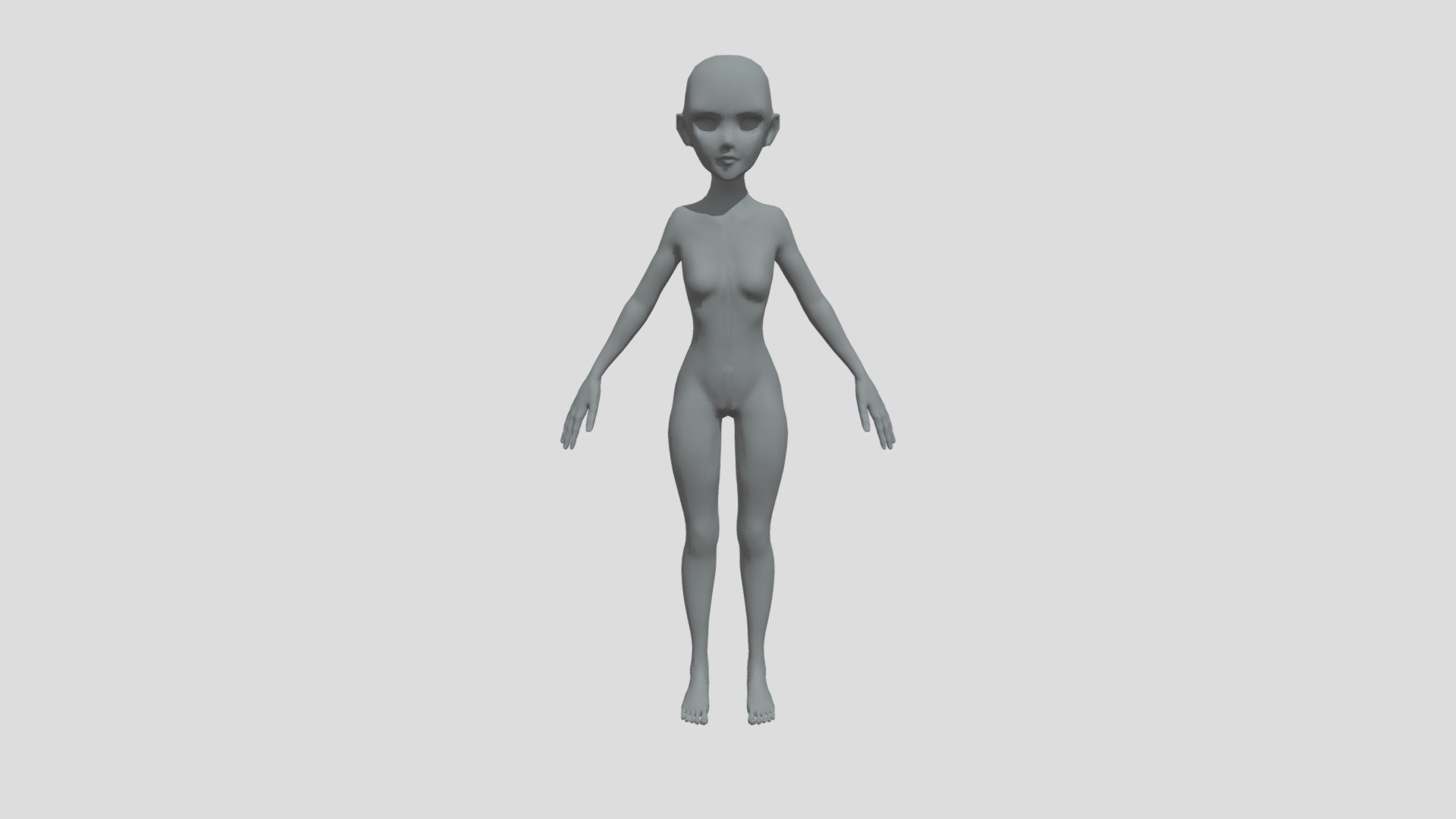 fêmea personagem basemesh 3d modelo Haruanleb e6ad6ff 3D print model - Mito3D