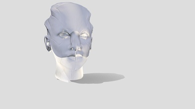 female cyborg head - download free 3d model dragensol d1ac9be 3d print model - Mito3D