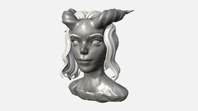 female demon head - download free 3d model coryrichards 3d8df59 3d print model - Mito3D