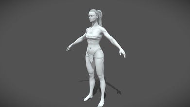 female forest warrior work progress - download free 3d model annclid 6de1e0b 3d print model - Mito3D