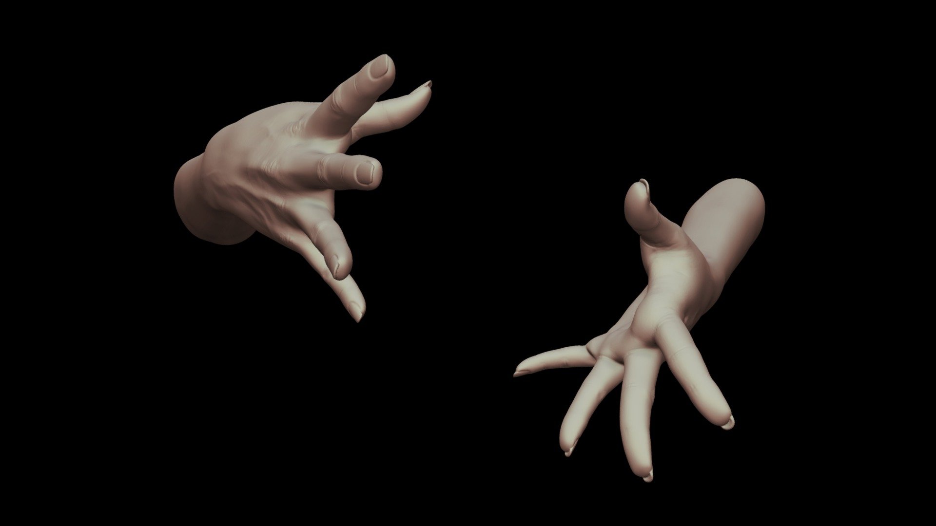 female hands 10 - buy royalty free 3d model rumpelstiltskin rumpelshtiltshin e1835dc high poly sculpt created zbrush ready printing obj file format hope you like check out my profile see other arms models 3D print model - Mito3D