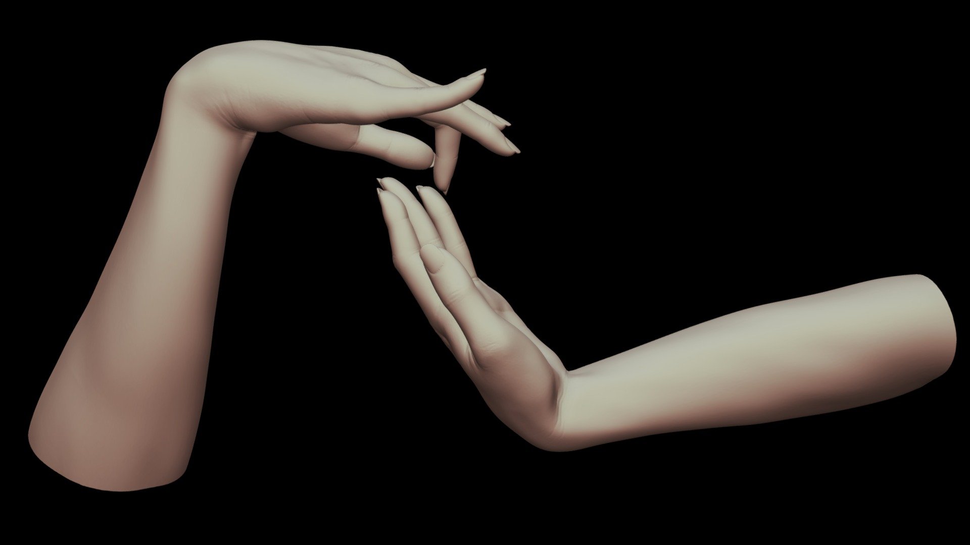 female hands 20 - buy royalty free 3d model rumpelstiltskin rumpelshtiltshin cf719d9 high poly sculpt created zbrush ready printing obj file format hope you like check out my profile see other arms models 3D print model - Mito3D