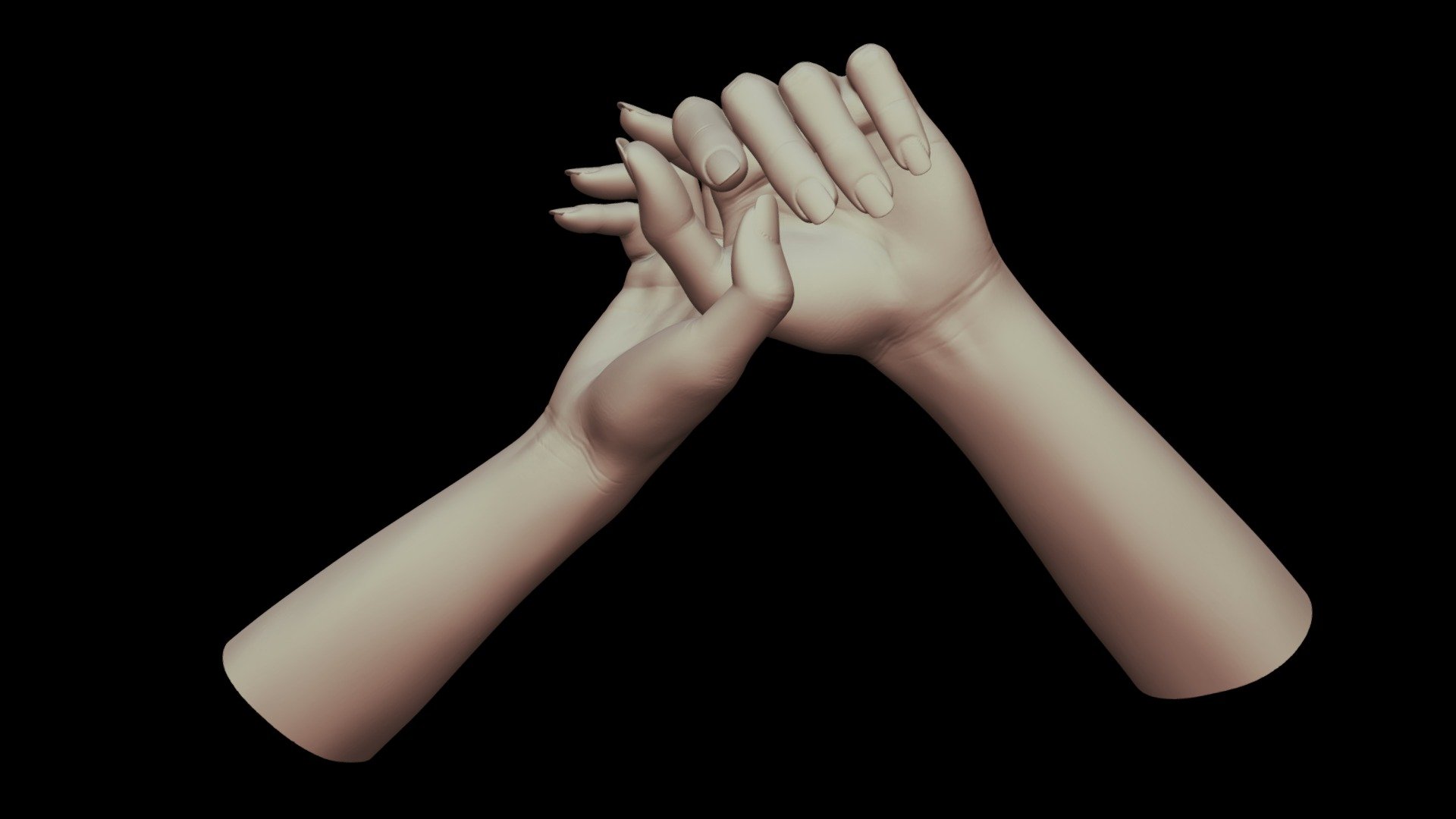 mains de femme 3 - acheter des redevances gratuit modèle 3d rumpelstiltskin rumpelshtiltshin ec7c122 haut poly sculpter créé zbrush prêt à l'impression format fichier obj espère que vous aimez consulter mon profil voir d'autres bras modèles 3D print model - Mito3D