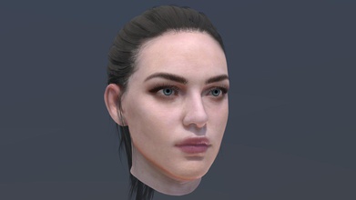 female head 1 - buy royalty free 3d model slayver 07e7186 lowpoly pbr textures verts 15 224 tris 23097 resolution 2048x2048 png-format package contains pack png tga-format character base mesh maya obj fbx stl blend 3dmax format file marmoset also toolbag scene animated shader setup assigned 3d print model - Mito3D