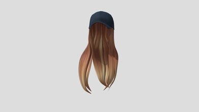 female long straight polygon hair baseball cap - buy royalty free 3d model 3dia f38d23f 3d print model - Mito3D