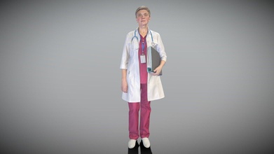 female medical doctor folder 255 - buy royalty free 3d model deep3dstudio 2896c6d 3d print model - Mito3D
