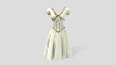 weiblich Ärmel Rock Pfeil Kleid Kaufen Lizenzgebühren frei 3d Modell 3dia 256e786 3d print model - Mito3D