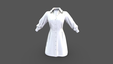 femmina bianca camicia vestito acquistare royalty gratuito 3d modello 3dia ab428e7 3d print model - Mito3D