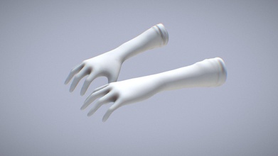 feminine gloves - buy royalty free 3d model steele steelefrau 2b5dbfe simple standard you use whatever desire low poly smoothable quad geometry 3d print model - Mito3D