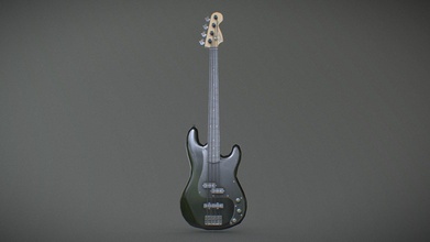 fender p bass - buy royalty free 3d model zawboo e262900 low poly any purpose 3d print model - Mito3D