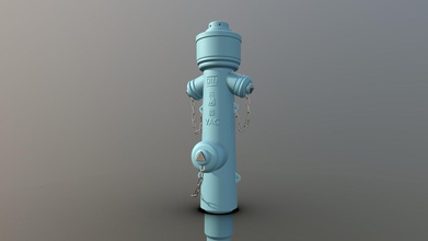 fire hydrant vag version 2 high-poly - buy royalty free 3d model vis-all-3d vis-all d85054b blue material nova 1885 low-poly modeled 3dhaupt blender-2831 3d print model - Mito3D