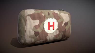 first aid kit lowpoly pbr game - buy royalty free 3d model orshia talhahelvaci f7edf8e ready games renders total tris 1192 face 598 verts 600 pivots positioned all parts bag zipper handle ring optimized scales height 40 cm width 70 high quality textures 2048 2048px 1 texture set aidkit mat basecolor roughness metallic normal ambient occlusion 3d print model - Mito3D