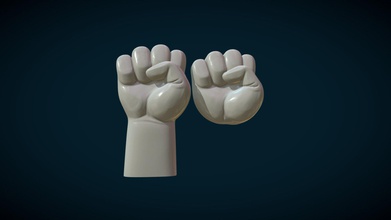 fist hand relief - buy royalty free 3d model skazok 17f5b86 3d print model - Mito3D