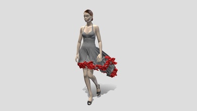 flamenco dress - 3d model helenthroup 43a8924 3d print model - Mito3D