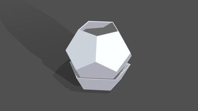 flower pot dodecahedron saucer base - 3d model vladim jonas longpeoplehair 39c9365 3d print model - Mito3D