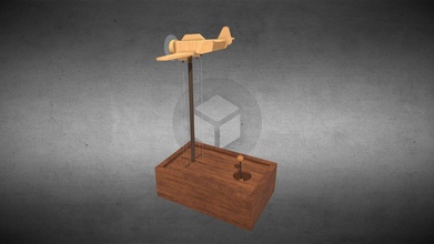 fly plane wooden toy - download free 3d model trinityscsp 408e432 3d print model - Mito3D