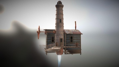 flying lighthouse tp1 - 3d model orlando vall pemgilrat d4050a2 3d print model - Mito3D