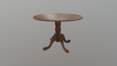 foldable round dining table - 3d model vsundhar d1d4162 its capable folding both side used make place compact not use made just train my hard surface substance painter materials photoshopthe maya2018 3d print model - Mito3D