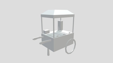food cart - download free 3d model orphic oasis8 439a50e another exercise keeping low poly count 3d print model - Mito3D