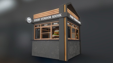 food vendor kiosk td - buy royalty free 3d model fasihlisan 09d70d6 3d print model - Mito3D