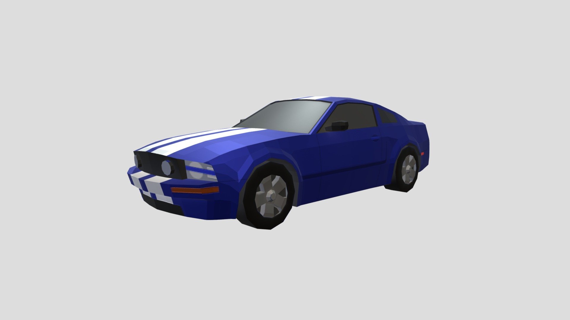 ford mustang 2005 lowpoly - download free 3d model rmillerecho 1015222 3D print model - Mito3D