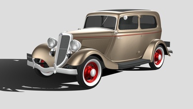 Ford Tudor 1934 Kaufen Lizenzgebühren frei 3d Modell squir3d fba27f7 3d print model - Mito3D