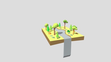 forest creekside scene - asset animation download free 3d model ajmason3d ajmason46 4ec6198 3d print model - Mito3D
