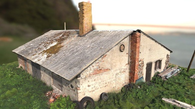 forgotten countryside house - buy royalty free 3d model urban 3dscans davisandersons 561c2cc abandoned derelict old brick walls chimney barred blocked windows wooden 3d print model - Mito3D