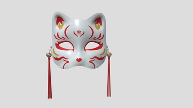 fox mask - buy royalty free 3d model lidong7596 a7385fb 3d print model - Mito3D