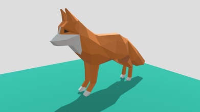 fox poly - download free 3d model joeyinf3d joeyinf3dartist 8994699 3d print model - Mito3D