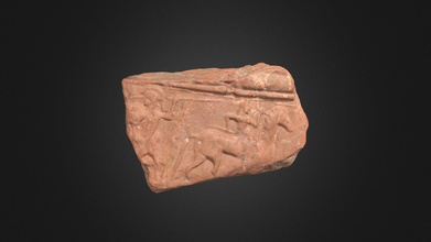 fragment relief pythos p182 - 3d model nemea center nemeacenter 294062f 3d print model - Mito3D