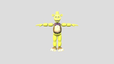 fredbear custom - download free 3d model tarmacyclops 625e03c desided try making my own version using pieces classic bonnie withered mangle freddy texture malhare glitchtrap fix broken textures later 3d print model - Mito3D