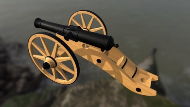 french cannon 1812 - buy royalty free 3d model sk'avius avem sarunoprojektaiiv 704d08b 3d print model - Mito3D