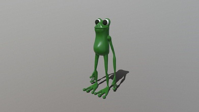 frog cartoon - download free 3d model 9arts 45a156d 3d print model - Mito3D