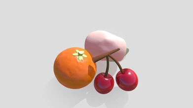 fruit together - 3d model avacdo d50f631 uni assignment inspired animal crossing 3d print model - Mito3D