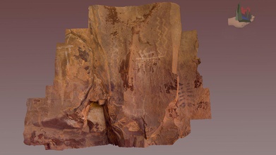 fs1846 palatki grotto panel 15 - 3d model fofsedona 3a9dab2 small portion right fs1845 archaic &ldquo rake&rdquo symbol direct association either younger older pictographs petroglyphs note there areas partial rock face sloughing probable surface mineralization impacting magnitude nature natural patination complex art multiple instances superposition sinagua yavapai apache historic graffiti part ongoing project evaluate imagery over petroglyph scratching additional information red district coconino forest can found following web sites http wwwsedonaredrocktrailsorg wwwfsusdagov recmain recreation volunteer opportunities including creation models other projects wwwfriendsoftheforestsedonaorg 3d print model - Mito3D