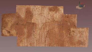 fs1861 palatki grotto panel 9 detail - 3d model fofsedona 230e9b4 area complex superposition posible archaic sinagua yavapai apache faint pictographs very fine scratched petrolgyhs part has locally common box work style crossed scratches ongoing project evaluate younger imagery over older petroglyph scratching additional information red rock district coconino forest can found following web sites http wwwsedonaredrocktrailsorg wwwfsusdagov recmain recreation volunteer opportunities including creation models other projects wwwfriendsoftheforestsedonaorg 3d print model - Mito3D