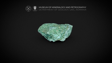 fuchsite cr-bearing variety muscovite - 3d model museum mineralogy petrography uaic mineralogypetrographymuseum 56be2d5 3d print model - Mito3D
