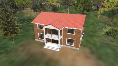 furnished rural house - download free 3d model andr s r andres adc5534 not farm summer just nice simplistic permanent residence away city four bedrooms one guest room studio lobby porch tv kitchen dining laundry three bathrooms two balconies master bedroom has its private bathroom walk-in closet balcony 3d print model - Mito3D