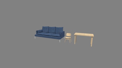 ensemble de meubles - acheter des redevances gratuit modèle 3d hermosito f02f27c joliment modélisés uv déballé président la table canapé, vous pouvez utiliser n'importe quelle texture 3d print model - Mito3D