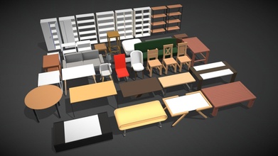 furniture set game development - buy royalty free 3d model blumbum productions c0adfd1 3d print model - Mito3D