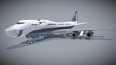 futuristic commercial jet concept - buy royalty free 3d model koleos3d f39f214 3d print model - Mito3D
