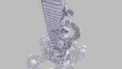 gratte-ciel futuristes 991 - acheter des redevances gratuit modèle 3d giimann 90536ff parfait lors du remplissage de vos moderne futuriste cities skylines 3d print model - Mito3D