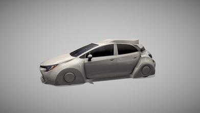 futuristic slick hatch car - buy royalty free 3d model theo payne theopayneart 8f92a5d 3d print model - Mito3D