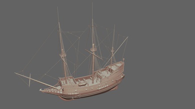 galleon model - download free 3d edds 6c02dbf based reference drawings francis drake&rsquo s flagship golden hind some personal touch around gallery forecastle figurehead completely uv unwrapped but no textures included not rigged animated enjoy 3d print model - Mito3D