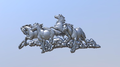 galloping horses - buy royalty free 3d model alolkoy cnc gallup 3dprinting equine horse 3d print model - Mito3D