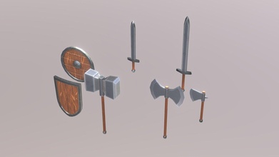 game ready fantasy weapons set - download free 3d model eugeen 12ce5c7 3d print model - Mito3D